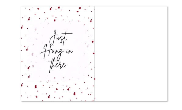 When Times Get Hard- Just Hang in There- Red Mosaic Stone Afro BeauTeez Pack of 10 BLANK Greeting Cards